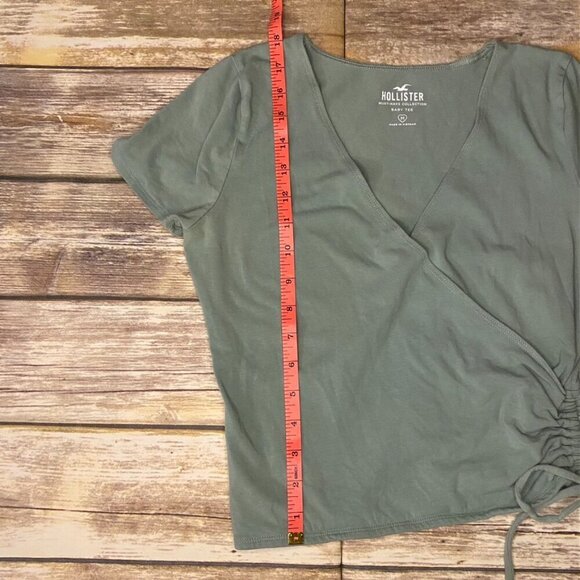 Hollister Sage Green "Baby Tee", Women's Short Sleeve Crop Top-size medium - Picture 4 of 7